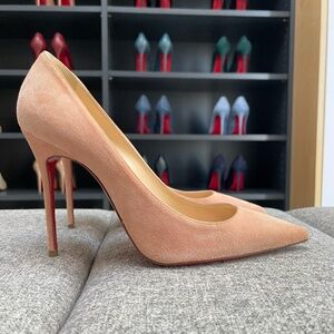 Christian Louboutin Décolleté (Kate) 100, Dusty Pink Suede EU38.5 (fits a US8)